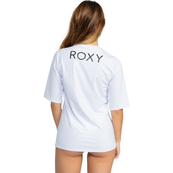 2024 Roxy Frauen Neue Enjoy Waves Kurzarm-Lycra-Weste ERJWR03702 - Bright White